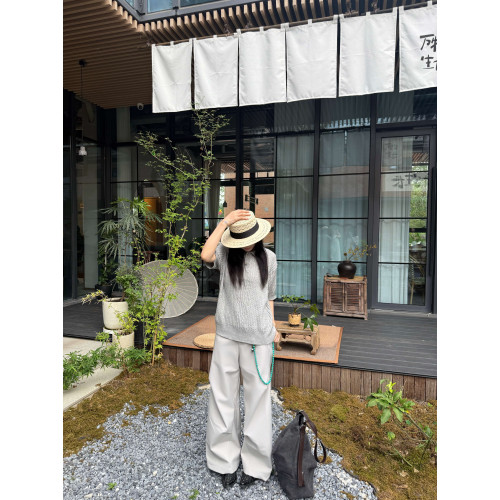 Succinct“褶”立體剪裁A字廓形寬松西褲TR複合面料褲休閒濶腿褲