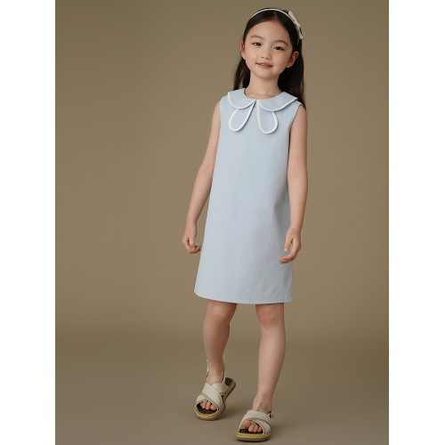 哈齒童裝兒童夏裝學院風背心裙女童無袖連衣裙學院風2025夏季新款
