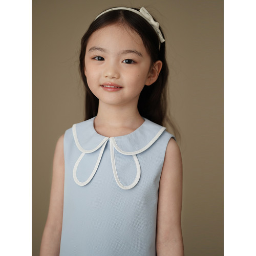 哈齒童裝兒童夏裝學院風背心裙女童無袖連衣裙學院風2025夏季新款