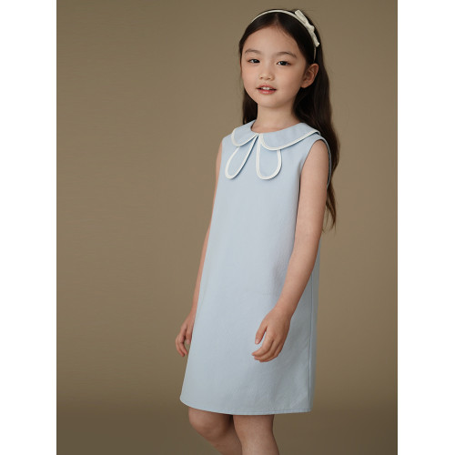 哈齒童裝兒童夏裝學院風背心裙女童無袖連衣裙學院風2025夏季新款