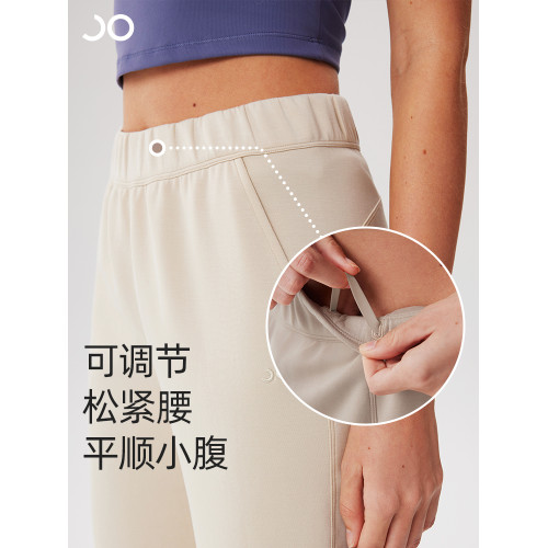 焦瑪 夏季進口奧地利莫代爾 八分涼感直筒褲高腰休閒濶腿褲運動褲