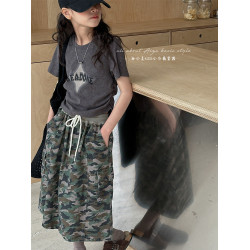 女童收腰短款T恤兒童短袖上衣夏裝新款2025女大童修身衣服打底衫t