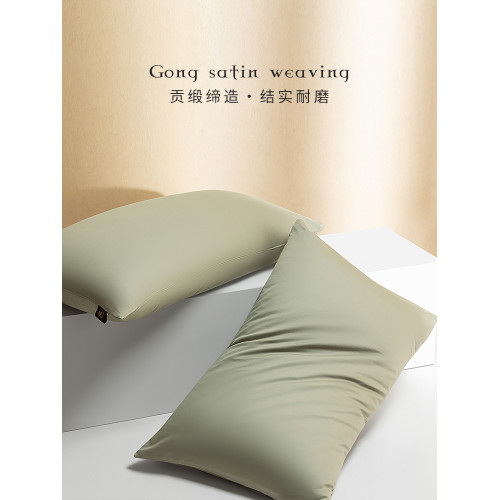 2025新款60支長絨棉枕套一對裝家用純色全棉純棉單雙人枕芯內膽套