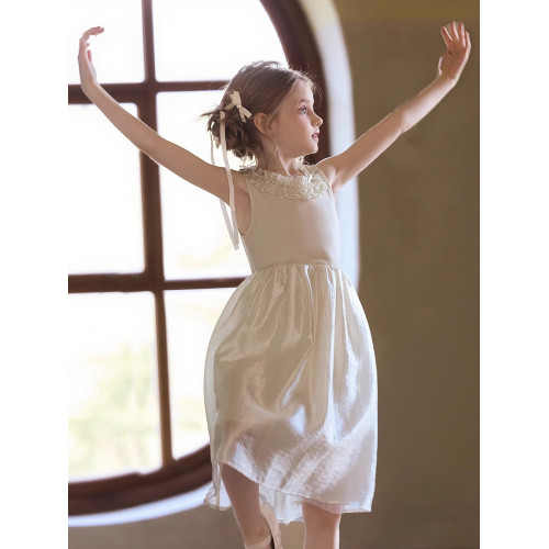 公主裙女童夏季連衣裙2025新款小女孩表演禮服裙兒童背心裙夏裝潮