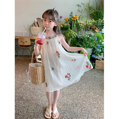 英國Next Svip女童連衣裙2025新款洋氣女孩吊帶裙夏季紗裙公主裙