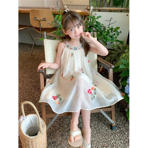 英國Next Svip女童連衣裙2025新款洋氣女孩吊帶裙夏季紗裙公主裙