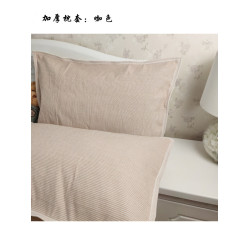 純棉老粗布四季加厚布料枕套一對裝50*80尺寸簡約條紋長方形 單人