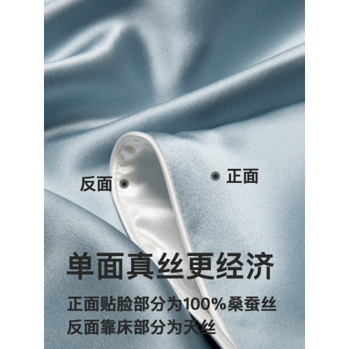30姆米真絲枕套桑蠶絲夏季絲綢美容枕頭套成人一對冰絲枕套48×74