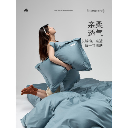 100純棉枕套單人家用全棉枕頭套長絨棉枕芯套一對裝48x74純色
