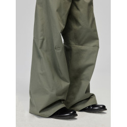 Simple Project 純棉寬鬆立體分割裁剪濶腿褲直筒廓形休閒長褲