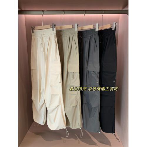 WTHEONE寶藏涼涼褲寬鬆顯瘦束腳工裝褲美式休閒濶腿褲女夏季薄款