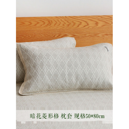 哈麻雙鶴100%純亞麻枕巾枕套夏季涼爽吸汗透氣抑菌可水洗天然亞麻