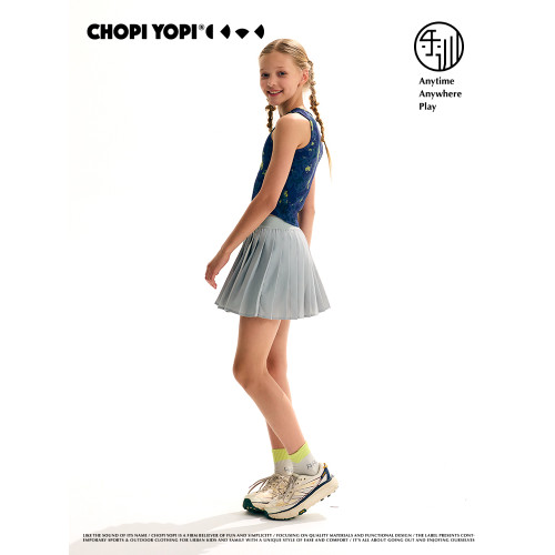 chopiyopi童裝 兒童網球運動百褶裙夏季新款女童防走光半身裙