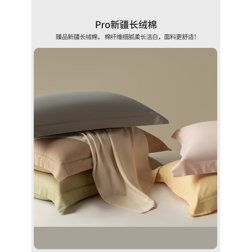 純色100SPro新疆長絨棉磨毛枕套全棉純棉成人枕巾枕頭套一對裝
