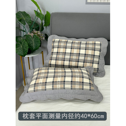 小清新純棉枕套一對裝夾棉單人兒童厚枕頭套40x60拉鍊款四季通用