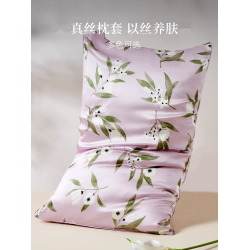 萬事利真絲枕套單個枕頭套細膩絲滑枕芯內膽套簡絮系列
