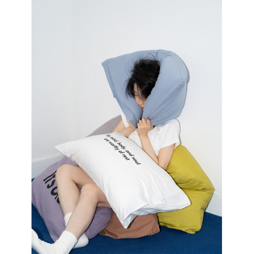 VM香草山 好睡眠  枕套原創設計全棉單品柔軟床品純色文字簡約