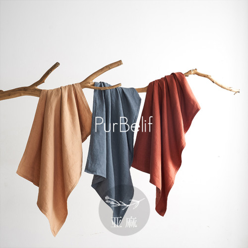 PurBelif 【吟遊】枕套100%雨露麻高支數高密度色織亞麻枕套系列