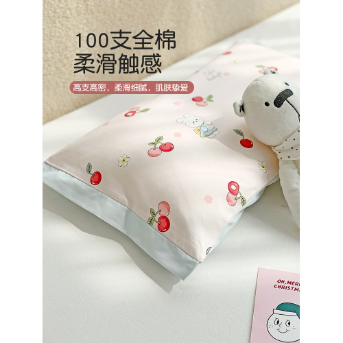 A類卡通全棉磨毛枕套兒童枕罩純棉寶寶乳膠枕頭套保暖枕芯套冬季