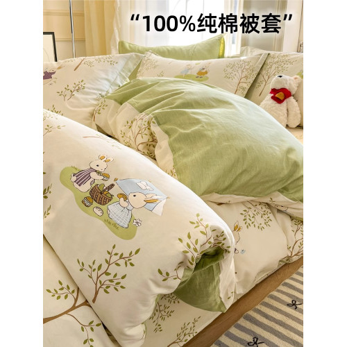 純棉被套單件100全棉被罩兒童春秋季150x180x200x230單雙人被罩套