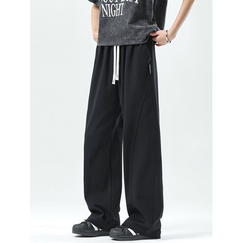 休閒褲男女夏季薄款直筒彎刀褲2025新款寬松運動褲垂感濶腿褲長褲