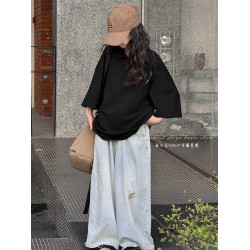 童裝女童夏裝polo衫2025新款兒童短袖T恤大童韓版寬鬆休閒上衣潮t