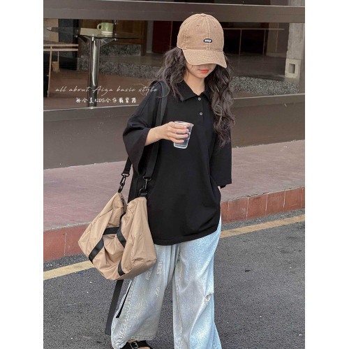 童裝女童夏裝polo衫2025新款兒童短袖T恤大童韓版寬鬆休閒上衣潮t