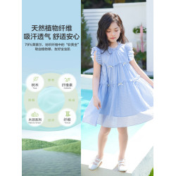 左西童裝女童連衣裙夏季2025新款女童裙子兒童無袖蓬蓬裙艾莎公主