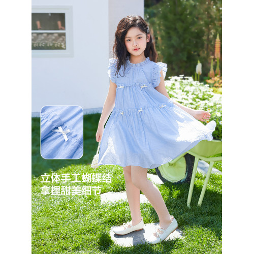 左西童裝女童連衣裙夏季2025新款女童裙子兒童無袖蓬蓬裙艾莎公主