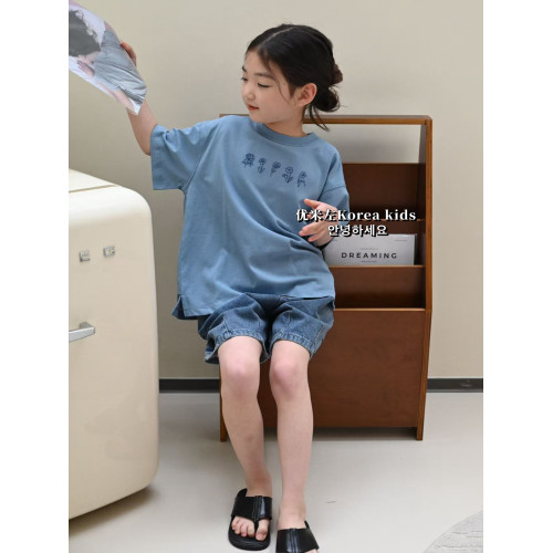 女童短袖T恤2025新款洋氣女孩純棉上衣兒童夏季衣服半袖學生體恤