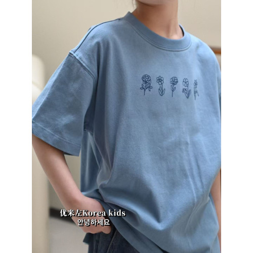 女童短袖T恤2025新款洋氣女孩純棉上衣兒童夏季衣服半袖學生體恤