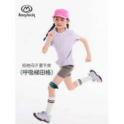 半度閒女童夏季短袖t恤速乾衣洋氣2025新款兒童夏裝輕薄運動上衣
