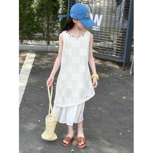 女童連衣裙2025新款夏季兒童韓系公主裙大童女孩洋氣裙子休閒夏裝