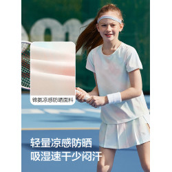 巴拉巴拉童裝兒童短袖女童t恤夏裝2025新款大童防曬上衣涼感速乾