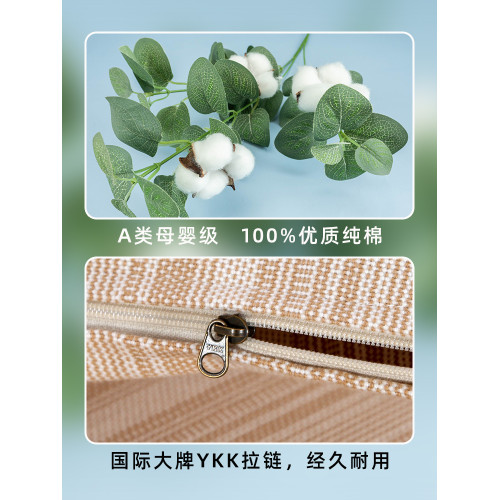 高級A類 母嬰級特厚純棉老粗布枕套加厚全棉布拉鍊單人枕套