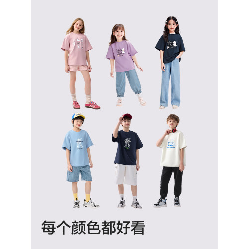 巴拉巴拉兒童短袖t恤女童甜美百搭上衣大童半袖2025夏裝新款童裝5