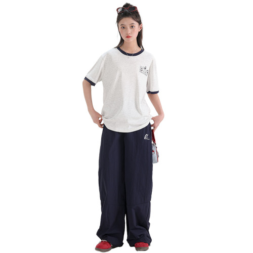 【CC家居控】女童洋氣短袖T恤夏季新款夏裝時尚韓版體恤衫潮C4728