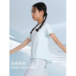 【設計感速乾衣】萌格格女童T恤夏季速乾抗菌冷感運動上衣設計感
