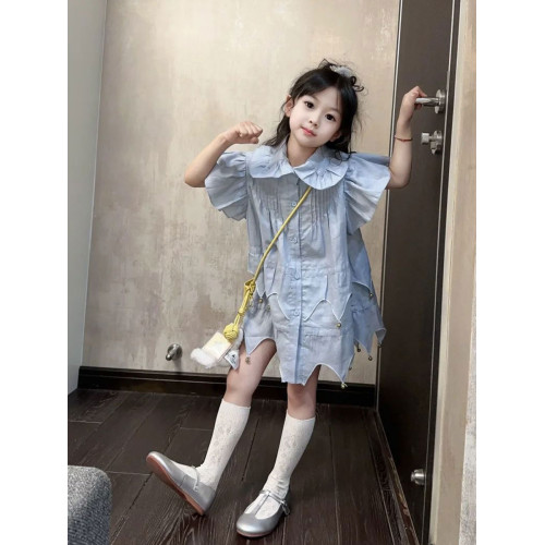 女童連衣裙兒童裙子新款高級多巴胺公主裙夏裝小女孩洋氣時髦衣服