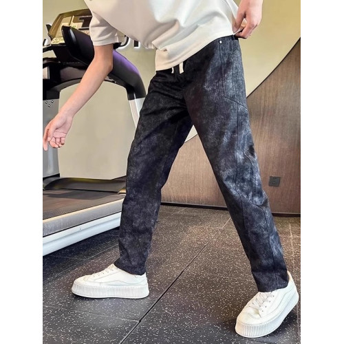 倉石一樹潮牌高級感時尚彎刀褲男夏季百搭寬松濶腿褲痞帥休閒褲子
