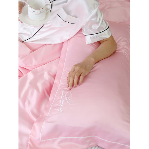 歐式純棉枕套一對裝簡約絲綢100全棉枕芯套加厚單人枕頭套48x74cm