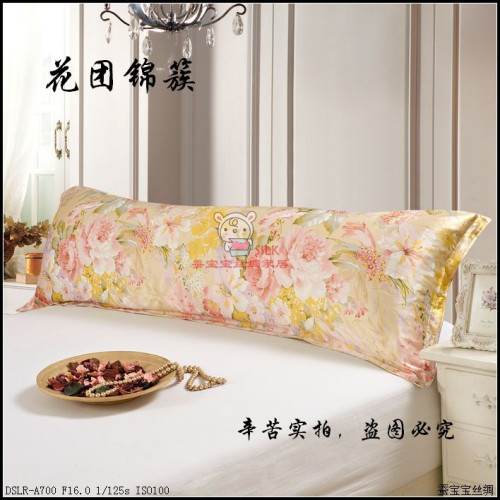 雙面100桑蠶絲純真絲雙人長枕套枕皮床品120/150/180