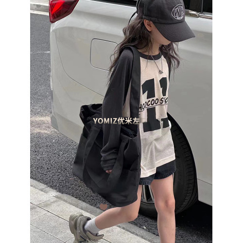 波拉bora韓國童裝女童洋氣秋裝2025新款兒童打底衫薄款中大童T恤