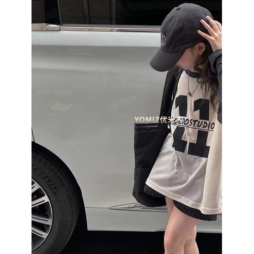 波拉bora韓國童裝女童洋氣秋裝2025新款兒童打底衫薄款中大童T恤