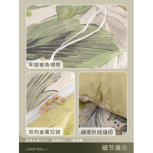 花卉全棉磨毛被套單件單人180x210秋冬加厚純棉被罩230X229被芯套