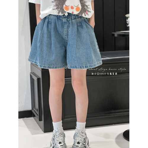 童裝女童夏裝牛仔裙褲2025新款兒童短褲裙女大童夏天韓版寬鬆褲子