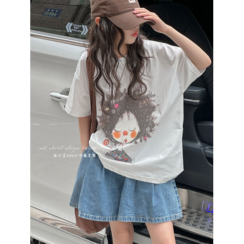 童裝女童夏裝牛仔裙褲2025新款兒童短褲裙女大童夏天韓版寬鬆褲子