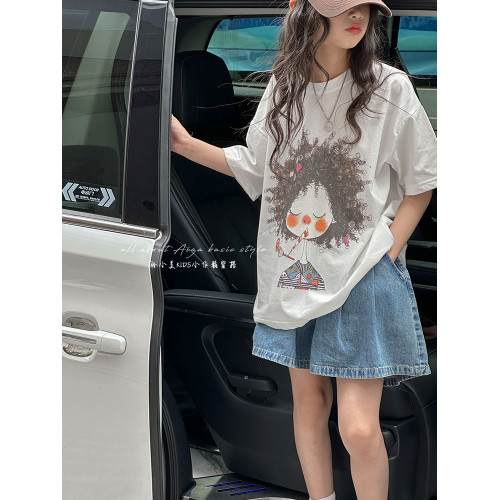 童裝女童夏裝牛仔裙褲2025新款兒童短褲裙女大童夏天韓版寬鬆褲子