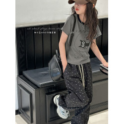 童裝女童短袖T恤2025夏裝新款兒童短款上衣女大童洋氣打底衫半袖t