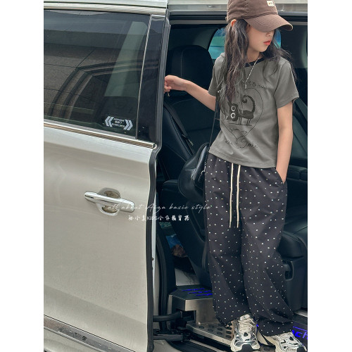 童裝女童短袖T恤2025夏裝新款兒童短款上衣女大童洋氣打底衫半袖t